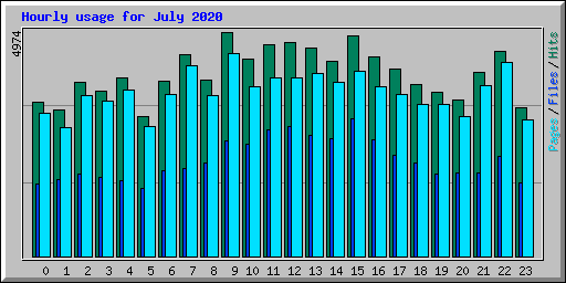 Hourly usage for July 2020