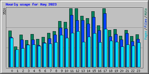 Hourly usage for May 2023