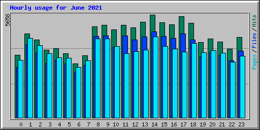 Hourly usage for June 2021